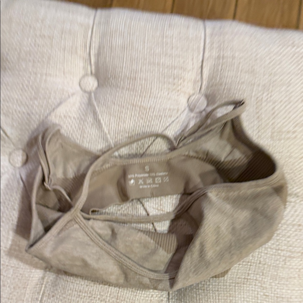 Women’s Seamless Ribbed Wireless Bralette - Taupe - Picture 3 of 3